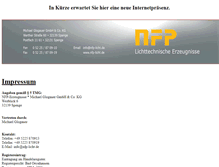 Tablet Screenshot of nfp-licht.de